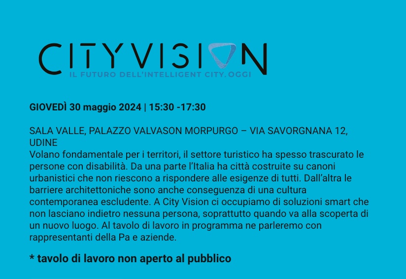 Accessibility for Future: programma di City Vision